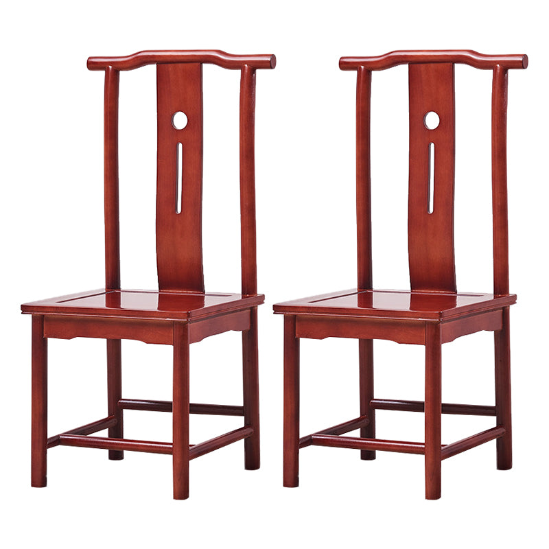 Traditional Style Solid Wood Side Chair Matte Finish Slat Back Dining Chair for Home