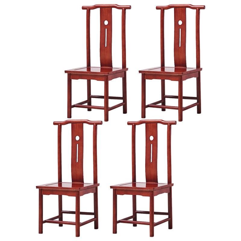 Traditional Style Solid Wood Side Chair Matte Finish Slat Back Dining Chair for Home