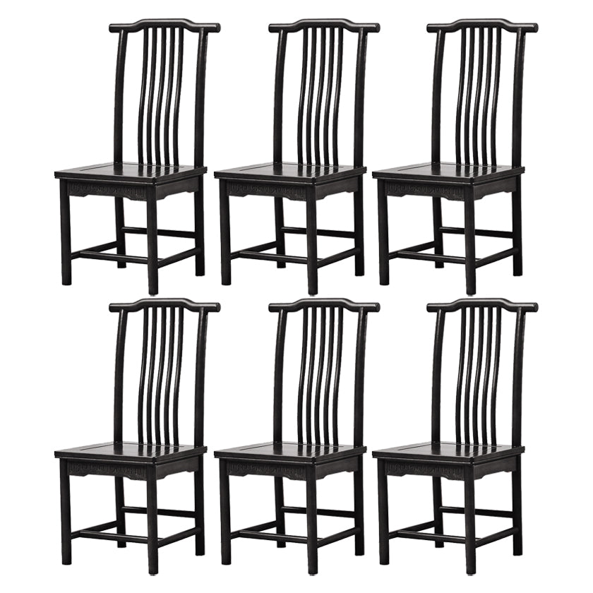 Traditional Style Solid Wood Side Chair Matte Finish Slat Back Dining Chair for Home