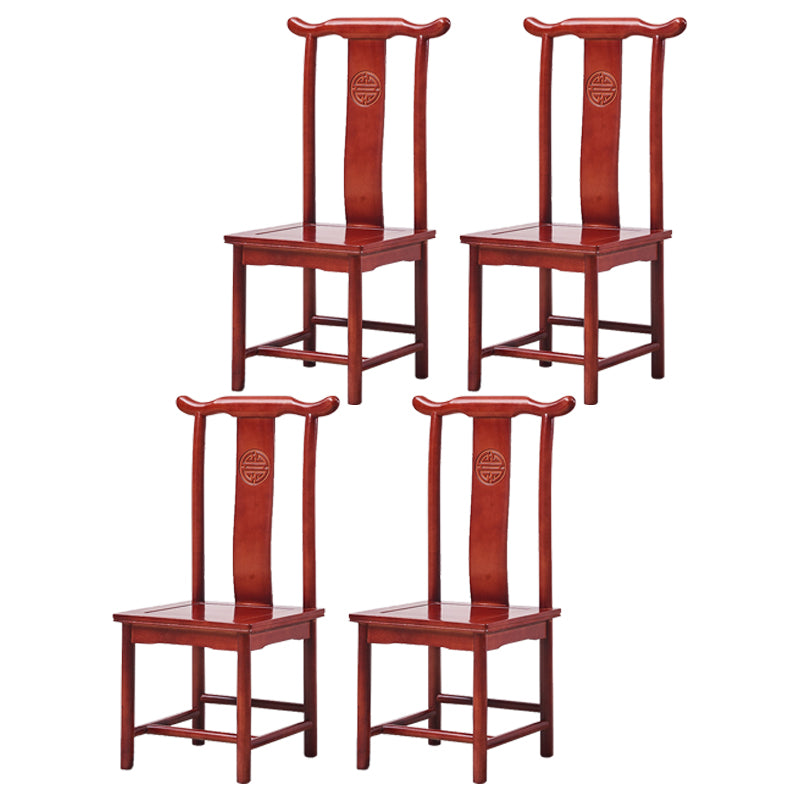 Traditional Style Solid Wood Side Chair Matte Finish Slat Back Dining Chair for Home
