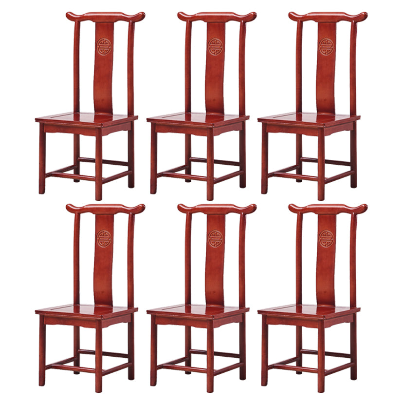 Traditional Style Solid Wood Side Chair Matte Finish Slat Back Dining Chair for Home