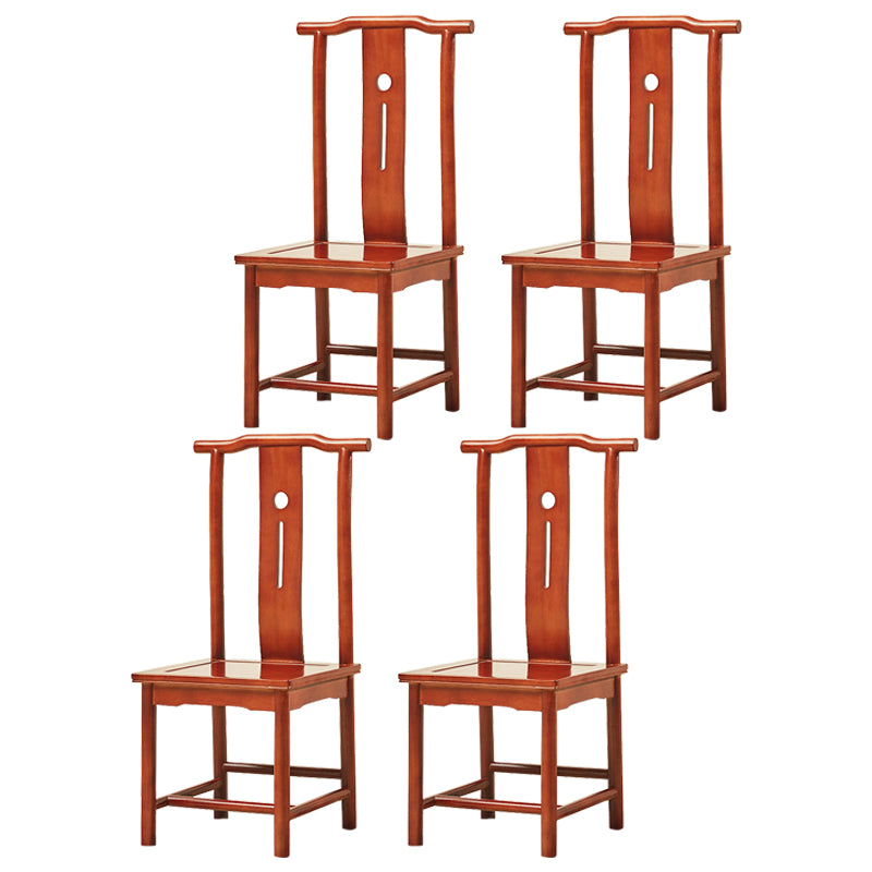 Traditional Style Solid Wood Side Chair Matte Finish Slat Back Dining Chair for Home