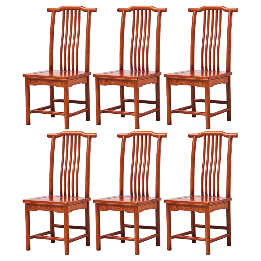 Traditional Style Solid Wood Side Chair Matte Finish Slat Back Dining Chair for Home