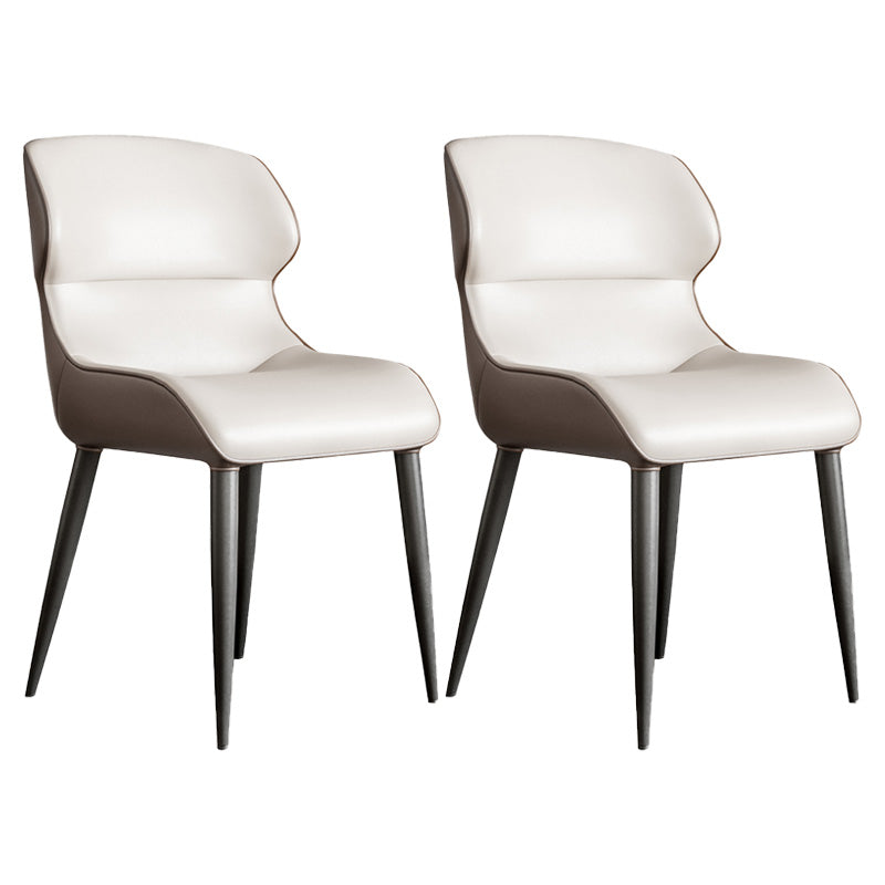 Chaise d'appoint en métal de style scandinave, chaise Parsons à oreilles pour salle à manger