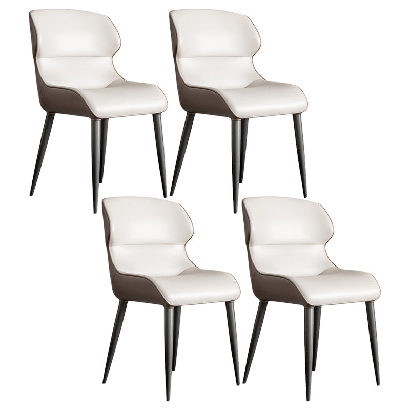 Chaise d'appoint en métal de style scandinave, chaise Parsons à oreilles pour salle à manger