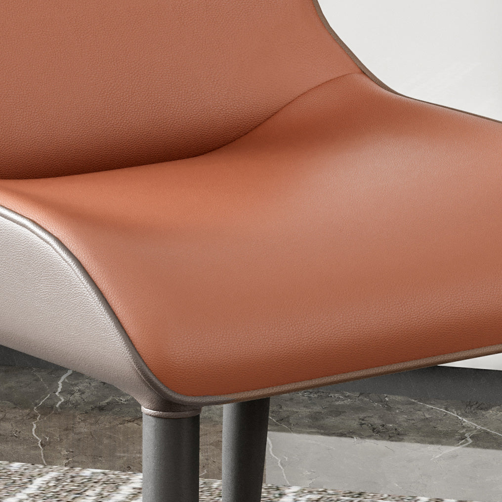 Chaise d'appoint en métal de style scandinave, chaise Parsons à oreilles pour salle à manger