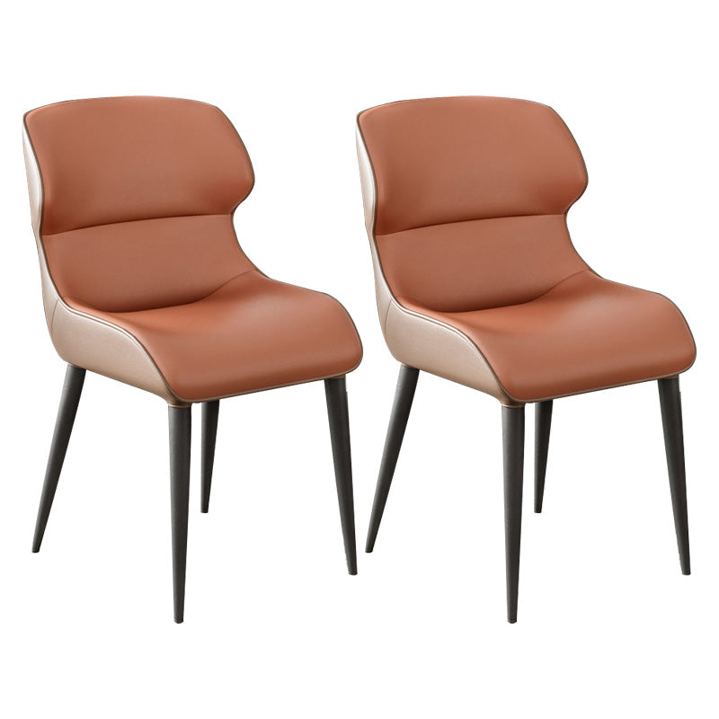 Chaise d'appoint en métal de style scandinave, chaise Parsons à oreilles pour salle à manger