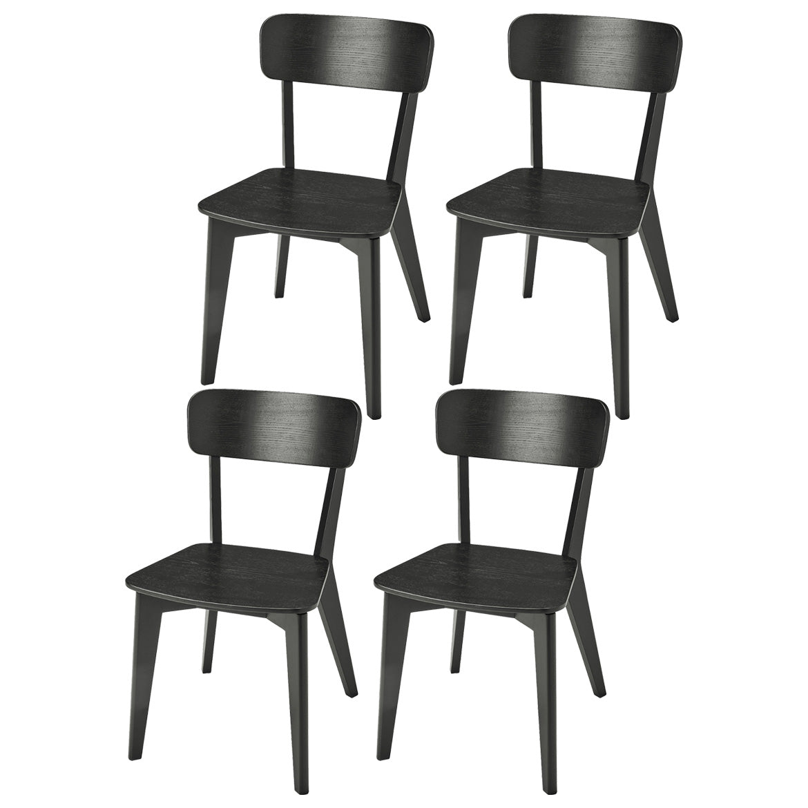 Minimalist Open Back Kitchen Dining Side Chair Solid Wood Dining Side Chair