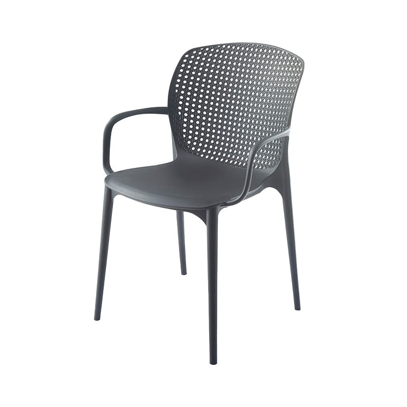 Chaise de salle à manger en plastique de style Glam, chaise de salle à manger au fini mat pour salle à manger