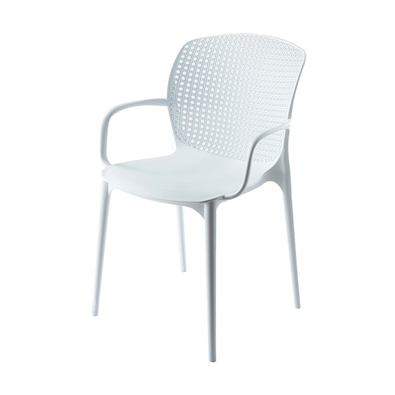 Chaise de salle à manger en plastique de style Glam, chaise de salle à manger au fini mat pour salle à manger
