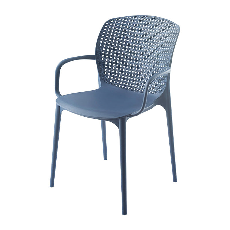 Chaise de salle à manger en plastique de style Glam, chaise de salle à manger au fini mat pour salle à manger