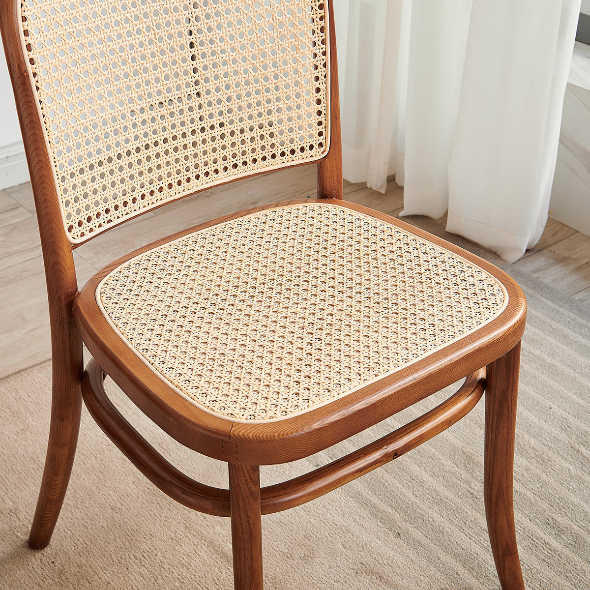 Modern Style Solid Wood Dining Room Kitchen Chair Open Back Side Chairs