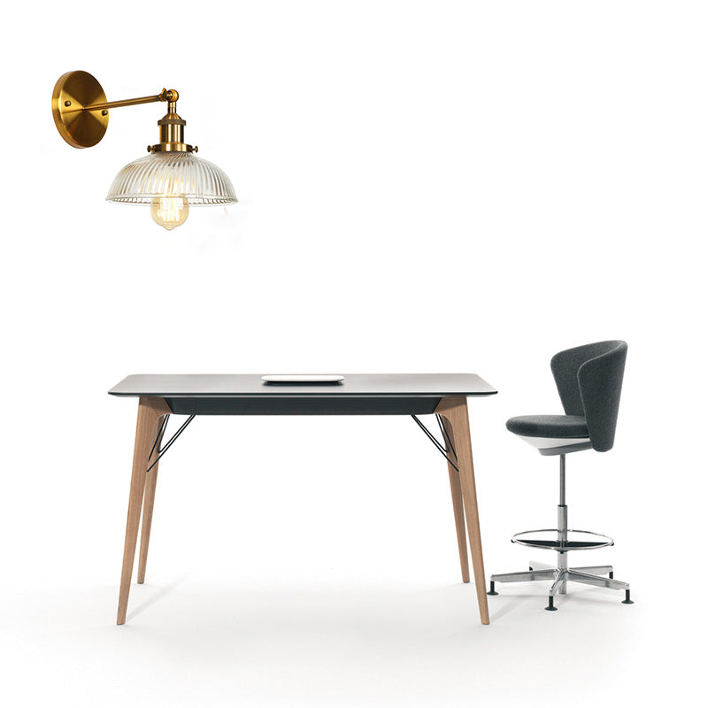 Illuminazione da parete geometrica vetro in stile industriale 1 luce sconce in ottone