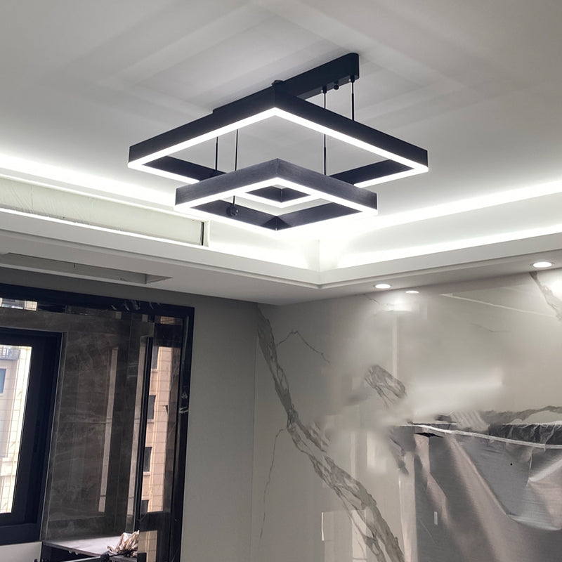 Simple style caractéristique moderne LED de lustre suspendu pour la salle de salon chambre à coucher