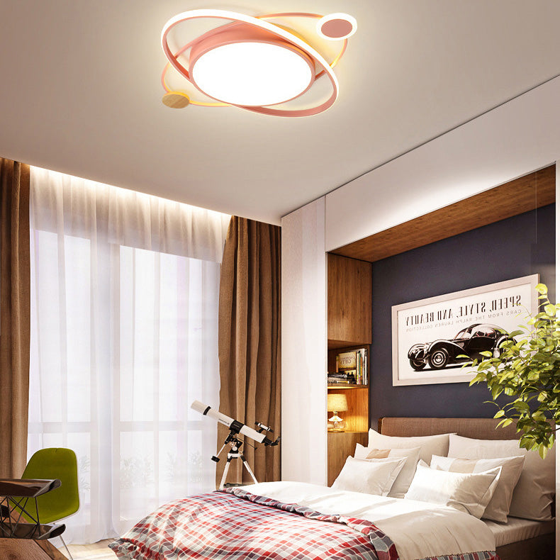 Child Bedroom Living Room Nordic Ceiling Mount Light Macron LED Overhead Lighting