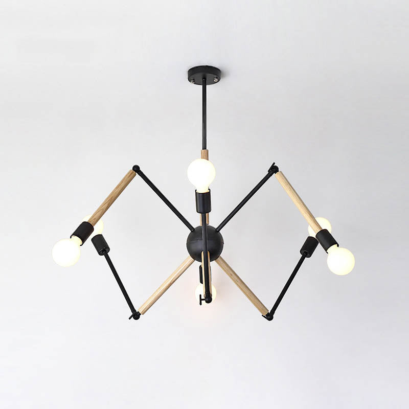 Spider Chandelier Pendant Light Light moderne la lampe à lustre en bronze beige moderne pour le restaurant