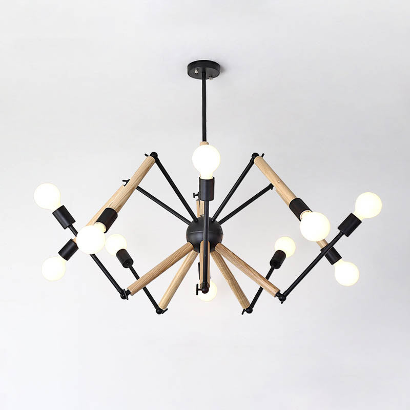 Spider Chandelier Pendant Light Modern Multi-Head Beige Bronze Chandelier Lamp for Restaurant