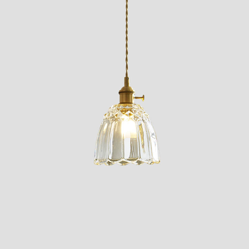 Luz de colgante de cabecera individual de latón lámparas colgantes modernas para restaurante de cocina