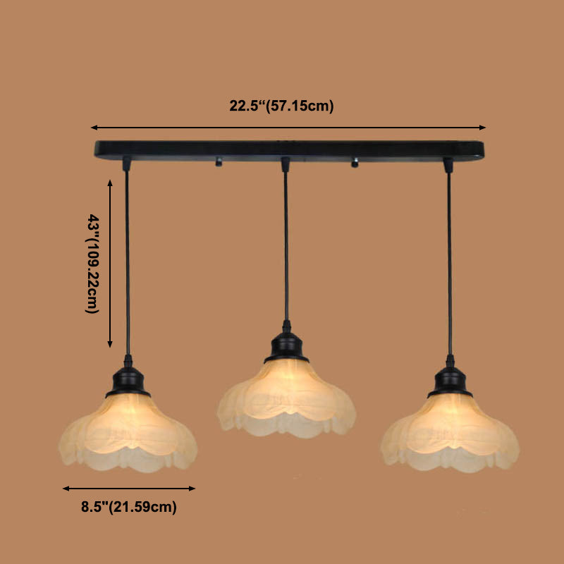 White Glass Hanging Lamps with Glossy Shade Industrial Suspension Pendant