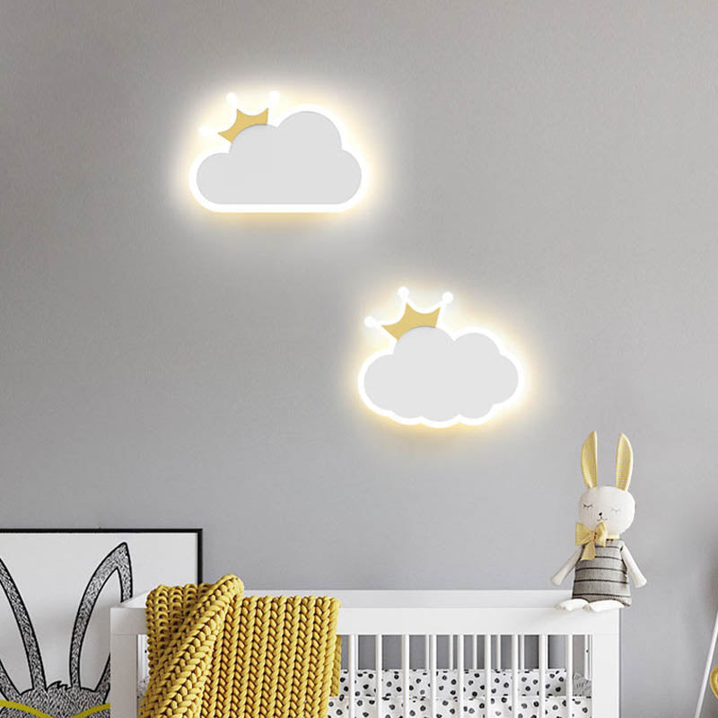 Colorful en fer Murce Cloud Forme LED Mur Mur Mur