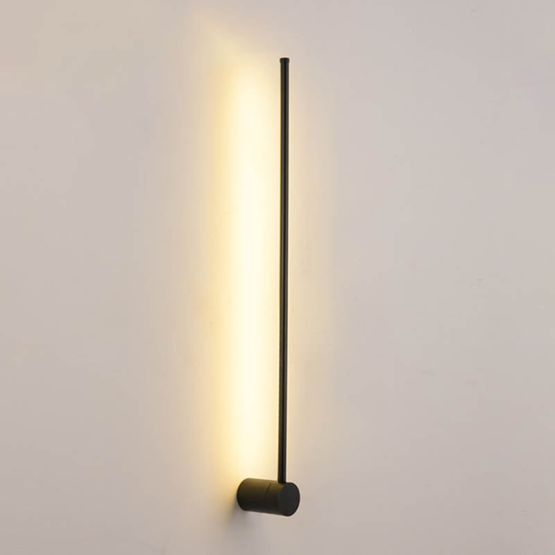 Black lineaire wandlamp aluminium eenvoudig ontwerp eenvoudige stijl LED -lichtwand sconce