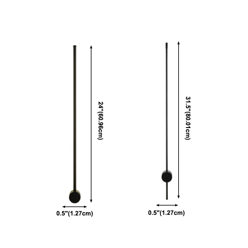 Black lineaire wandlamp aluminium eenvoudig ontwerp eenvoudige stijl LED -lichtwand sconce