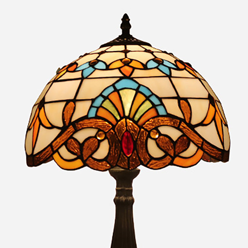 Schüssel Nachttisch Lampe Single-Bulb Buntglas Tiffany Tisch leichte Ideen für das Restaurant