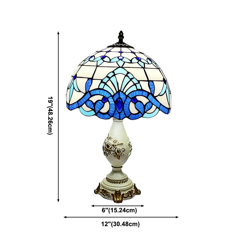 Schüssel Nachttisch Lampe Single-Bulb Buntglas Tiffany Tisch leichte Ideen für das Restaurant
