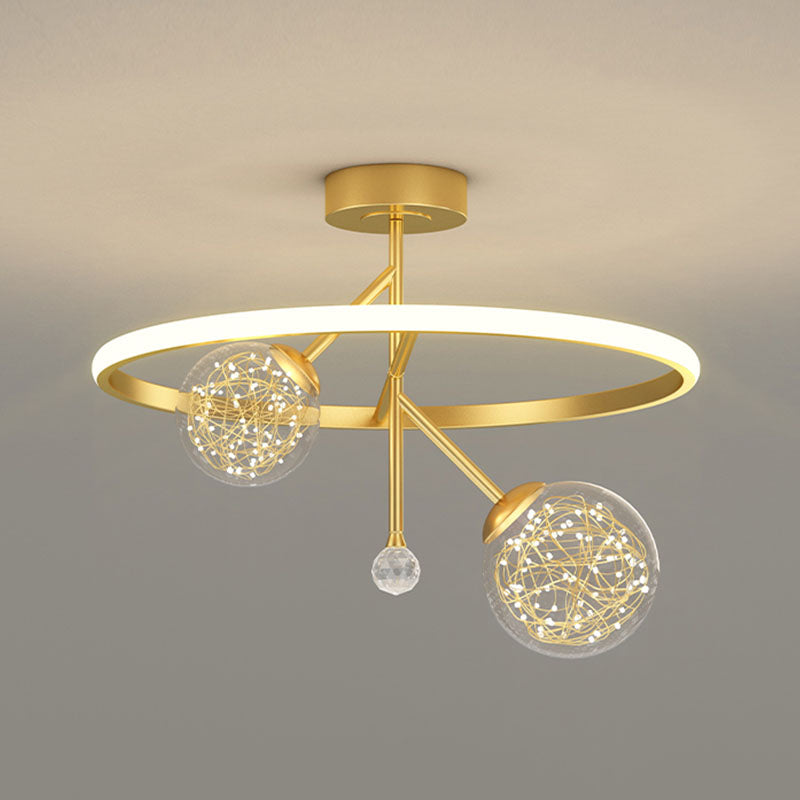 Geometric Semi Flush Mounted Ceiling Led Lights Contemporary Flush Mount Ceiling Light