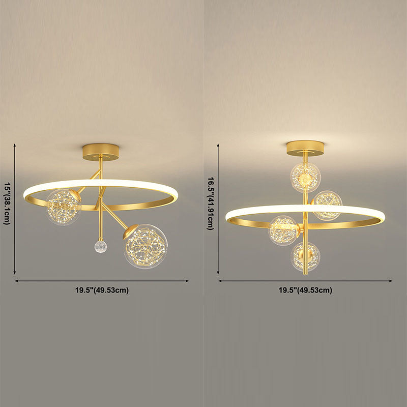 Geometric Semi Flush Mounted Ceiling Led Lights Contemporary Flush Mount Ceiling Light