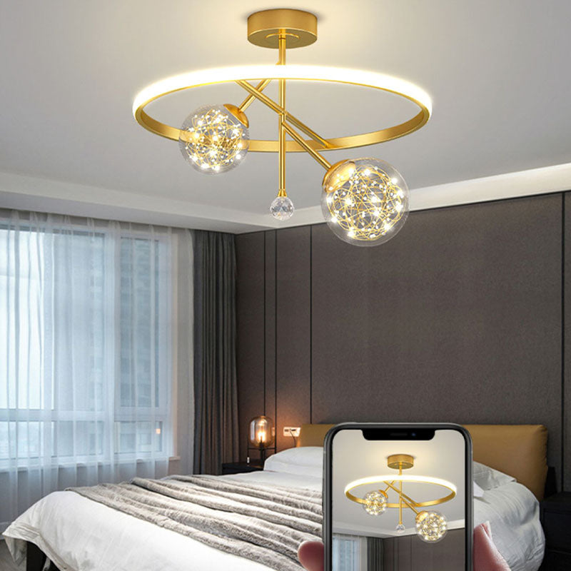 Geometric Semi Flush Mounted Ceiling Led Lights Contemporary Flush Mount Ceiling Light