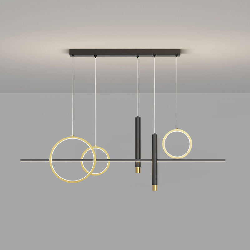 Geometric Chandelier Lighting Fixtures Modern Metal Kitchen Pendant Lights for Dining Room