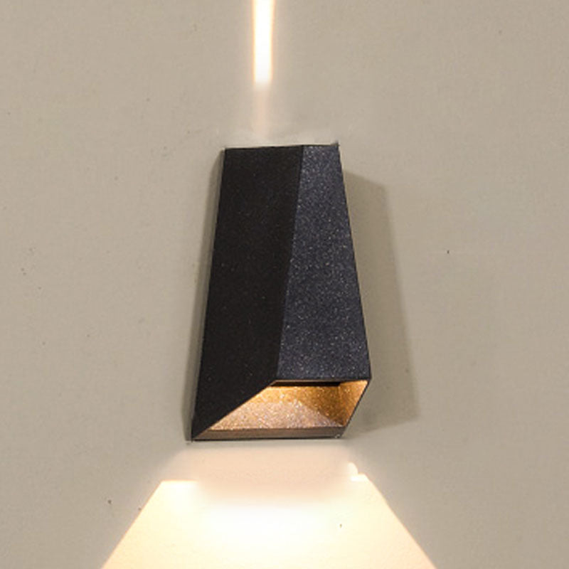 Lámpara de montaje de pared de aluminio moderna de 2 luces apliques de pared al aire libre para jardín