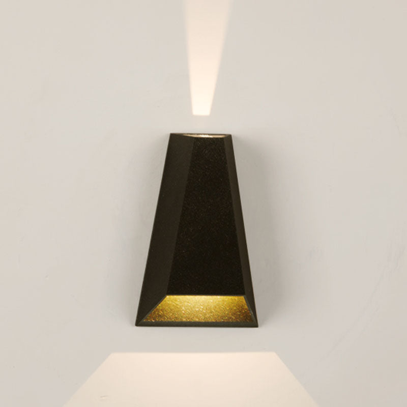 Lámpara de montaje de pared de aluminio moderna de 2 luces apliques de pared al aire libre para jardín