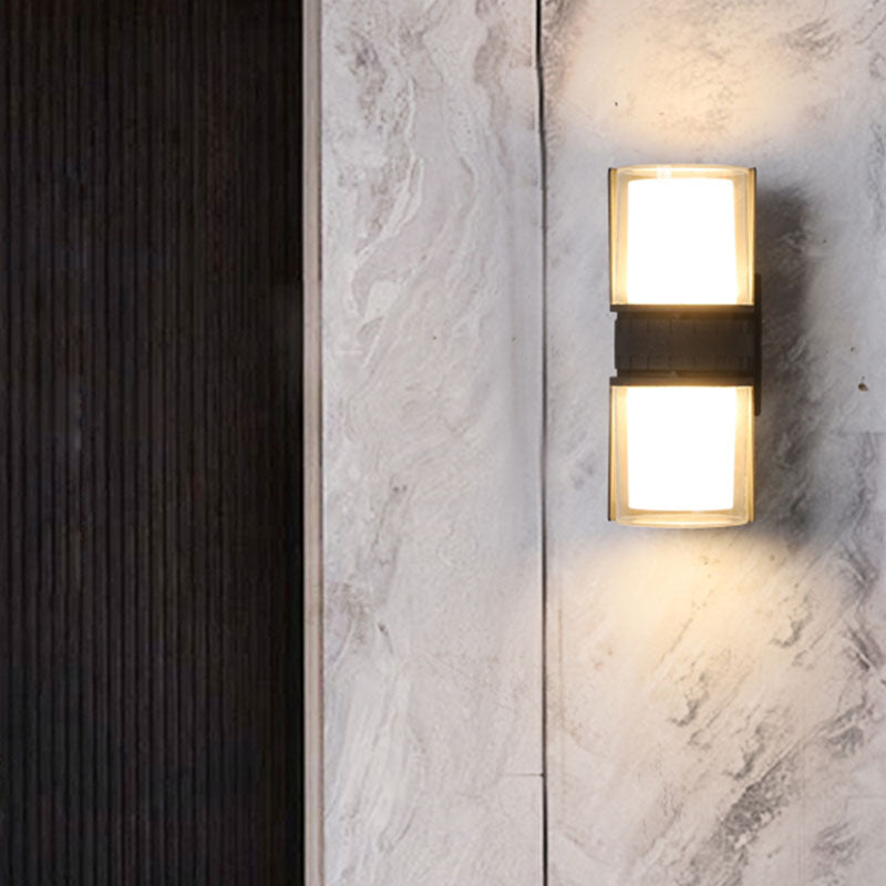 Moderna lampada da monte del cilindro per illuminazione da parete in alluminio per giardino