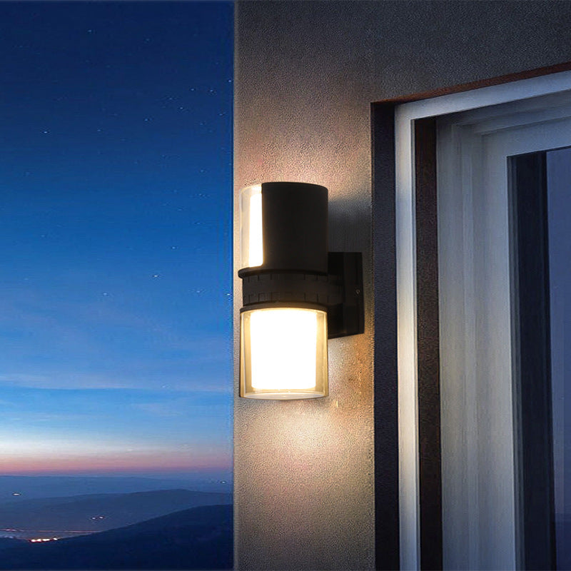 Moderna lampada da monte del cilindro per illuminazione da parete in alluminio per giardino