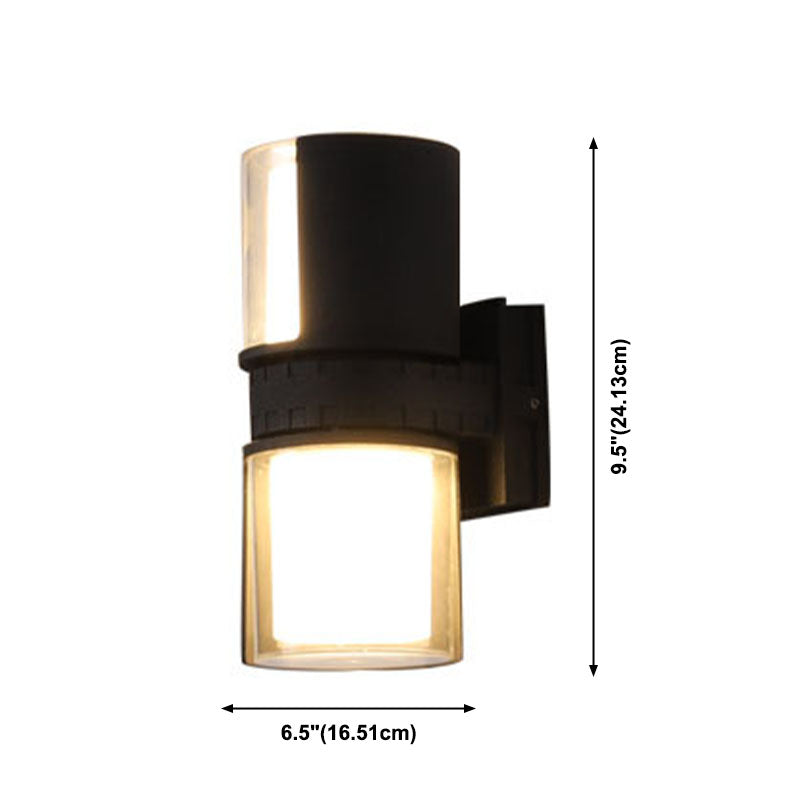 Moderna lampada da monte del cilindro per illuminazione da parete in alluminio per giardino