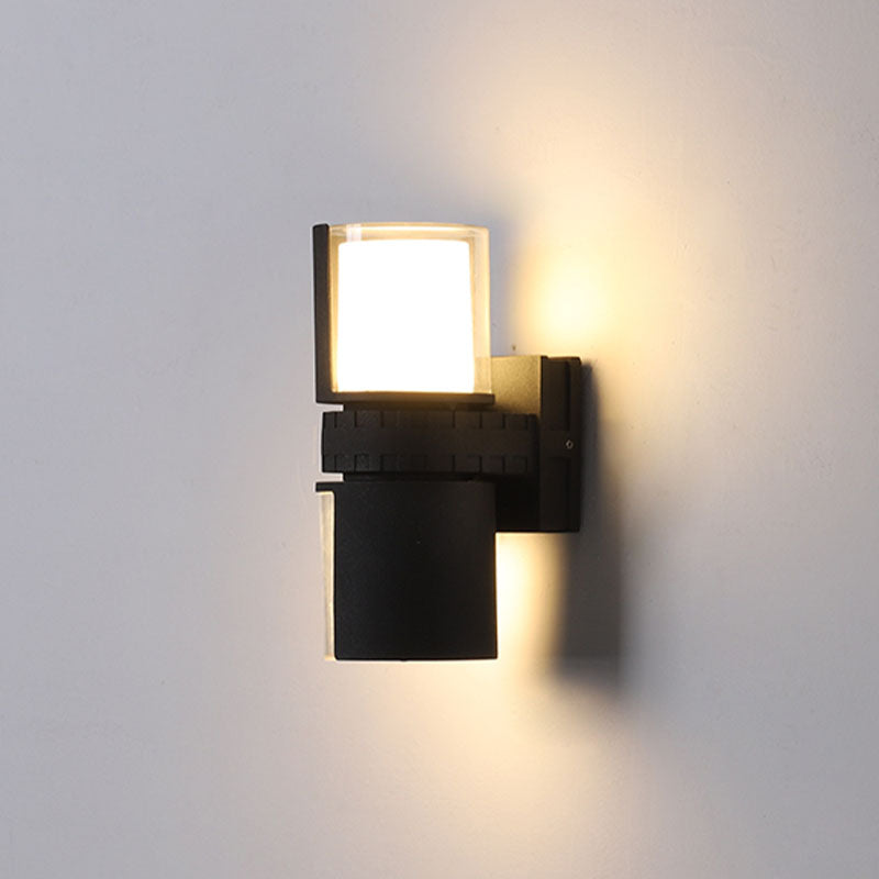 Moderna lampada da monte del cilindro per illuminazione da parete in alluminio per giardino