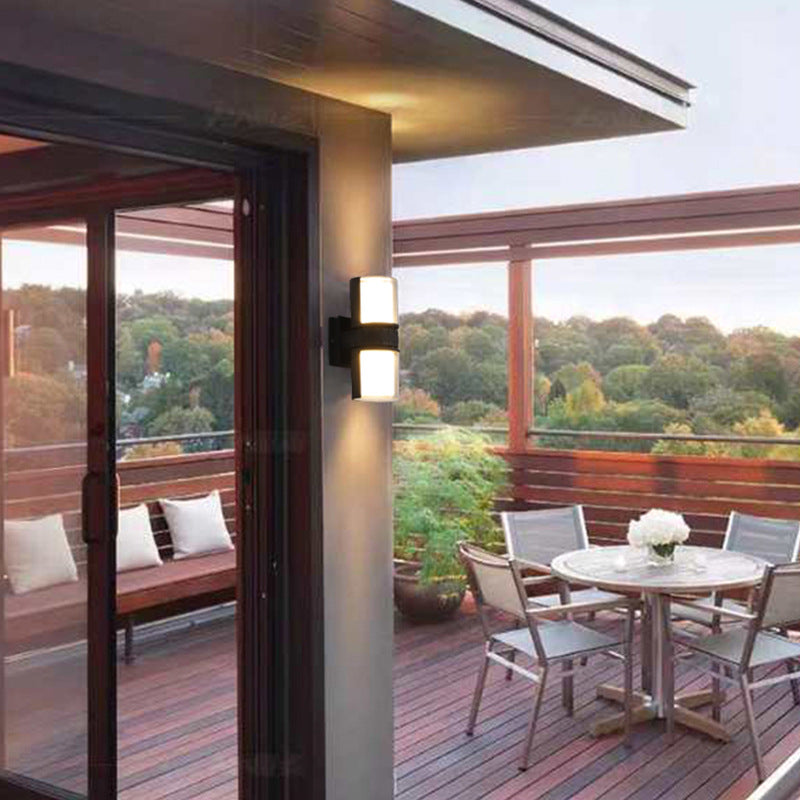 Moderna lampada da monte del cilindro per illuminazione da parete in alluminio per giardino