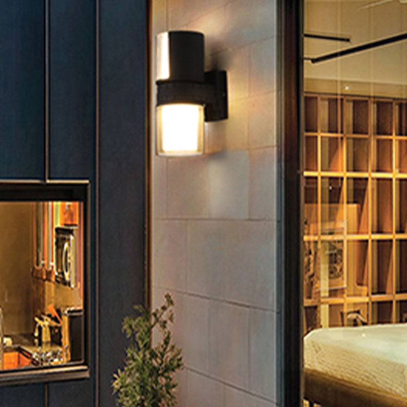 Moderna lampada da monte del cilindro per illuminazione da parete in alluminio per giardino