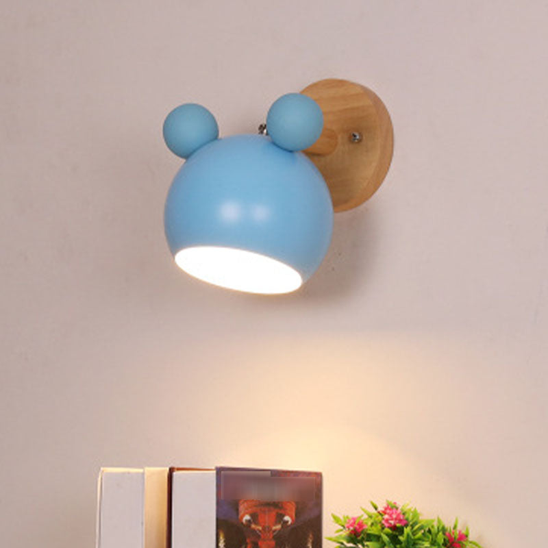 Nordic Modern Wall Sconce 1-Light Iron Wall Mounted Lighting for Bedroom