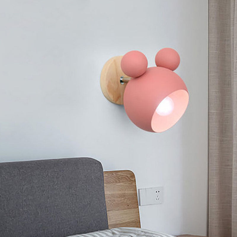 Nordic Modern Wall Sconce 1-Light Iron Wall Mounted Lighting for Bedroom