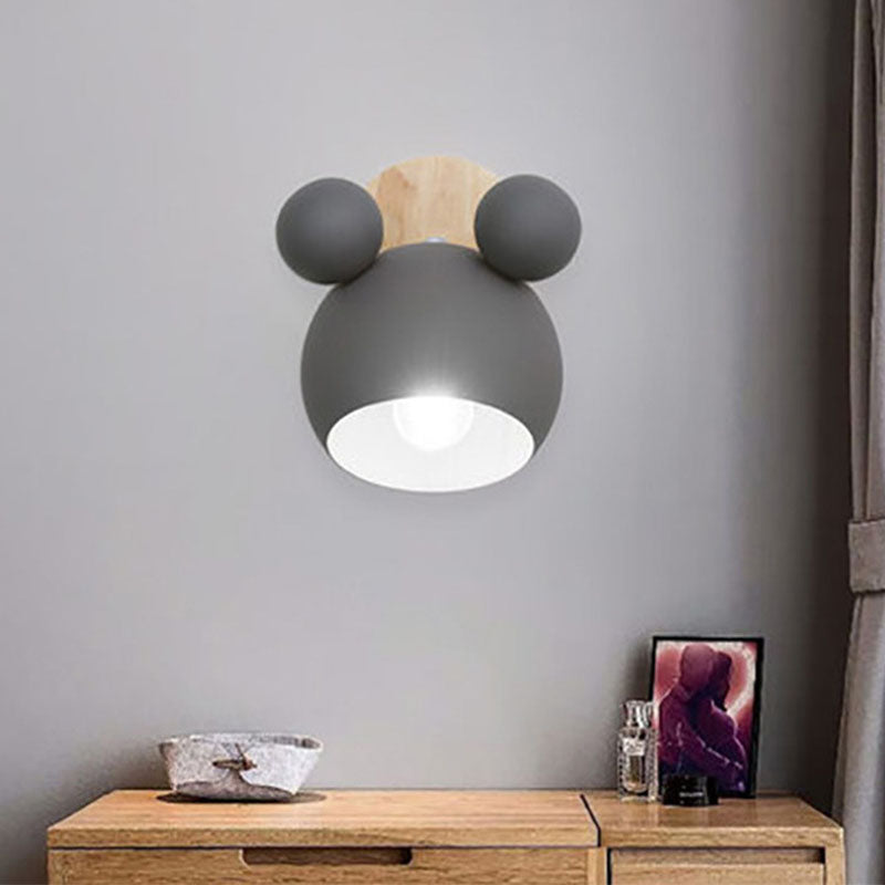 Nordic Modern Wall Sconce 1-Light Iron Wall Mounted Lighting for Bedroom