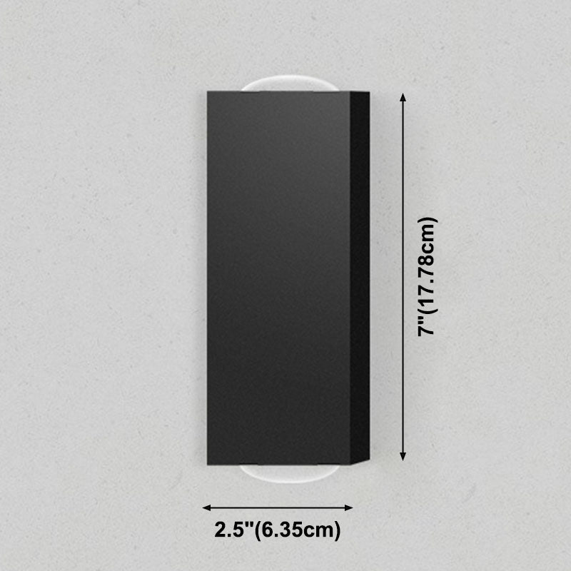 Modern Black Aluminum Wall Light Fixture 2-Light Outdoor Wall Sconce Light