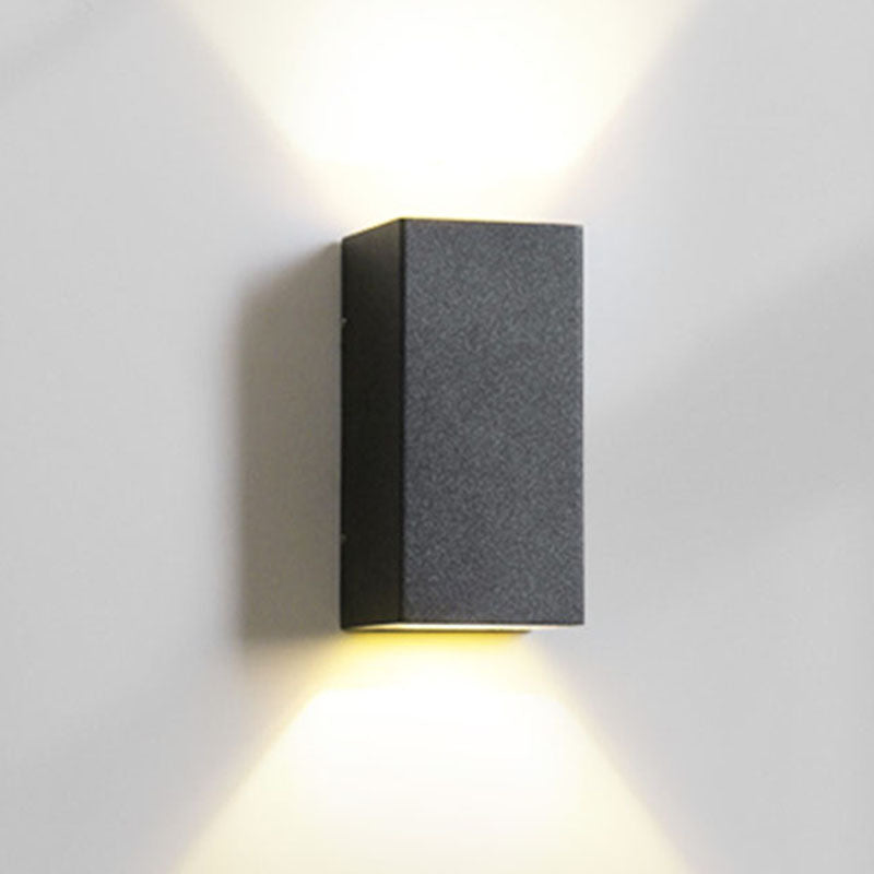 Moderne Metall 2-Licht-Wandhalterung Lampe schwarze Wandleuchten für Balkon