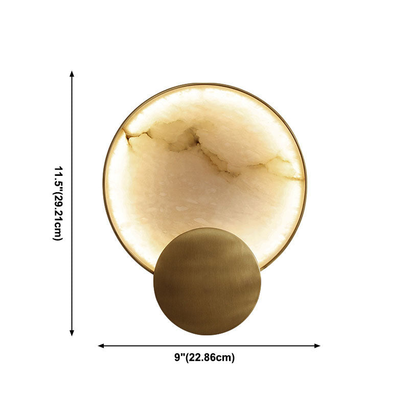 Copper Contemporary Wall Sconce 1 Circle a parete Alluminazione montata per camera da letto per camera da letto