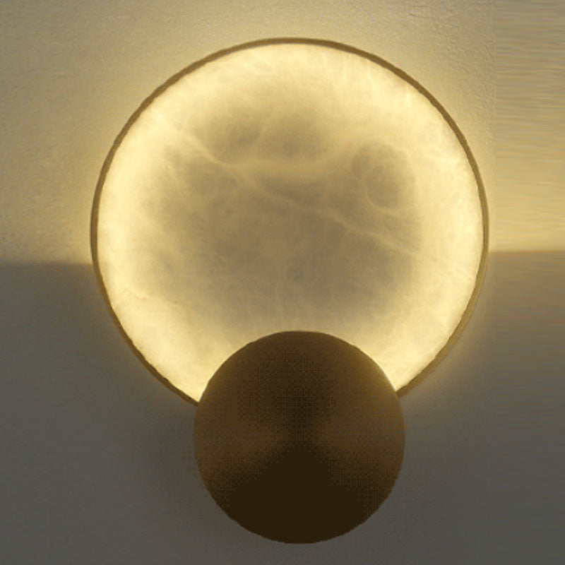 Copper Contemporary Wall Sconce 1 Circle a parete Alluminazione montata per camera da letto per camera da letto