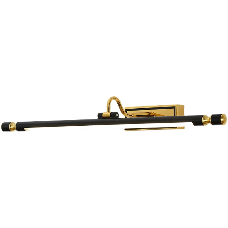 Linear Shade 1-Light Wall Sconce Modern Simple Style Mirror Wall Lighting in Black