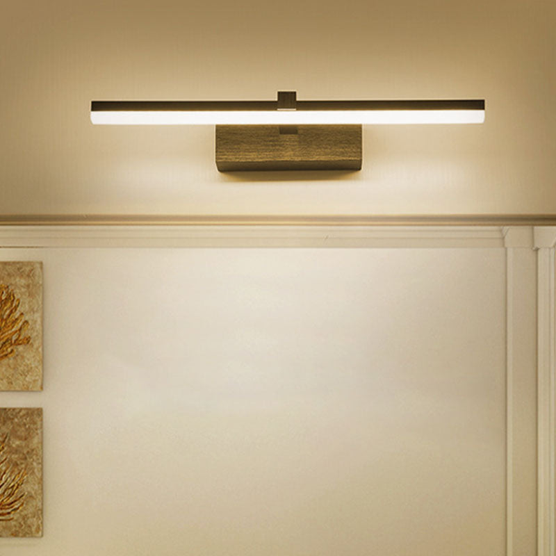 1-Head Linear Shade Wall Sconce Modern Simple Style Mirror Wall Lighting