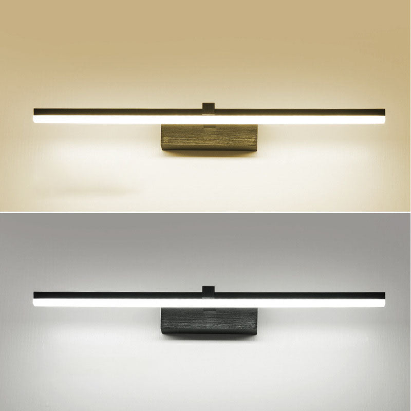 1-Head Linear Shade Wall Sconce Modern Simple Style Mirror Wall Lighting